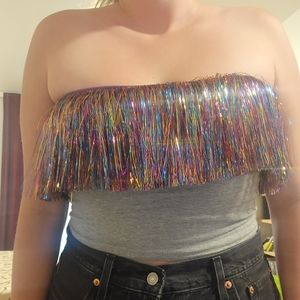 Sparkly Tinsel Tubetop